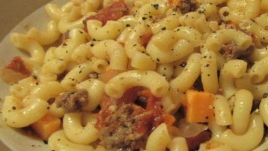 mushroom recipe goulash dish hot tomato macaroni soup hamburger